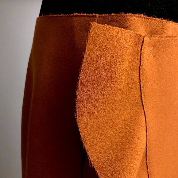 BNWT MSGM Rust Ruffle Skirt, and wrap front with snap - Picture 9 of 11